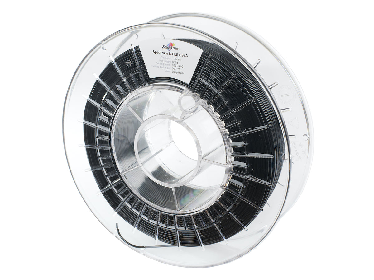 Spectrum S-Flex 98A 1.75mm Syvä Musta 0.5kg - SB3DWorks