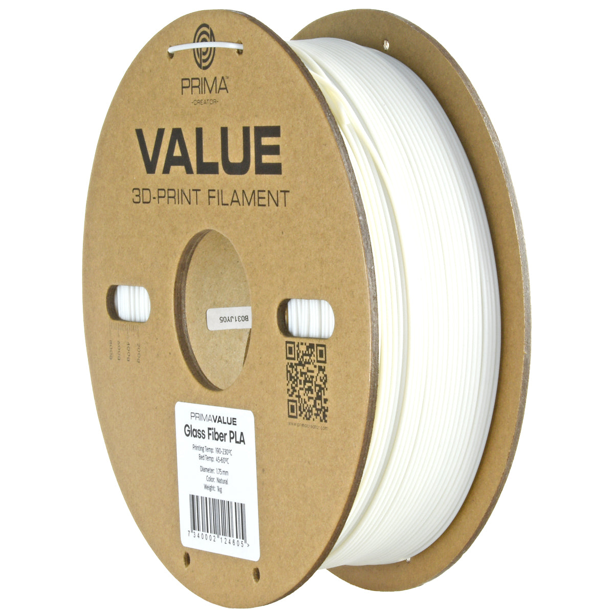 PrimaValue PLA Glass Fiber (Natural/Luonnollinen)