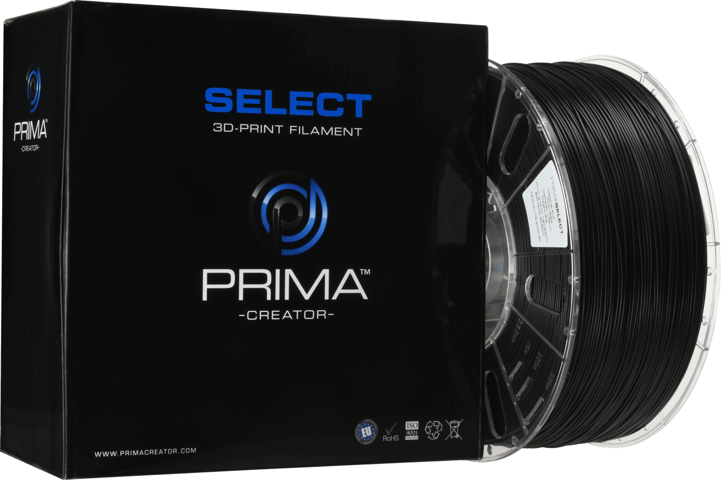 PrimaSelect PLA (Black/Musta) - 3kg Suurrulla