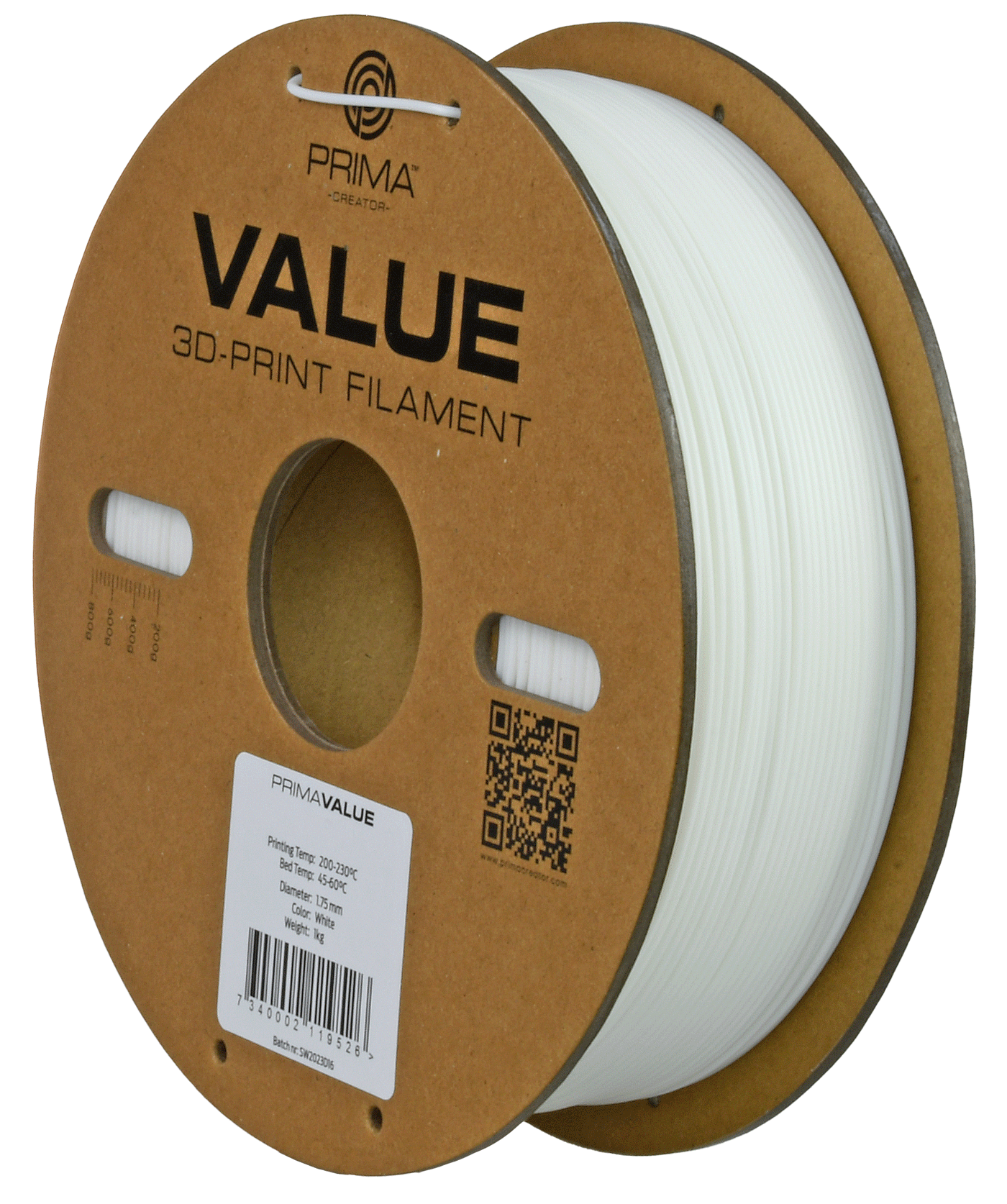 PrimaValue PETG (White/Valkoinen)