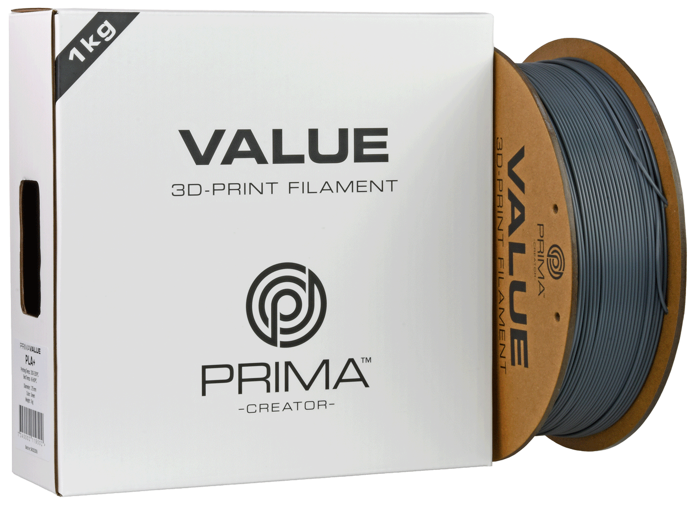 PrimaValue PLA+ 2.85mm (Dark Grey/Tummanharmaa)