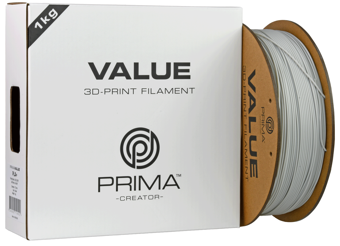 PrimaValue PLA+ (Light Grey/Vaaleanharmaa)