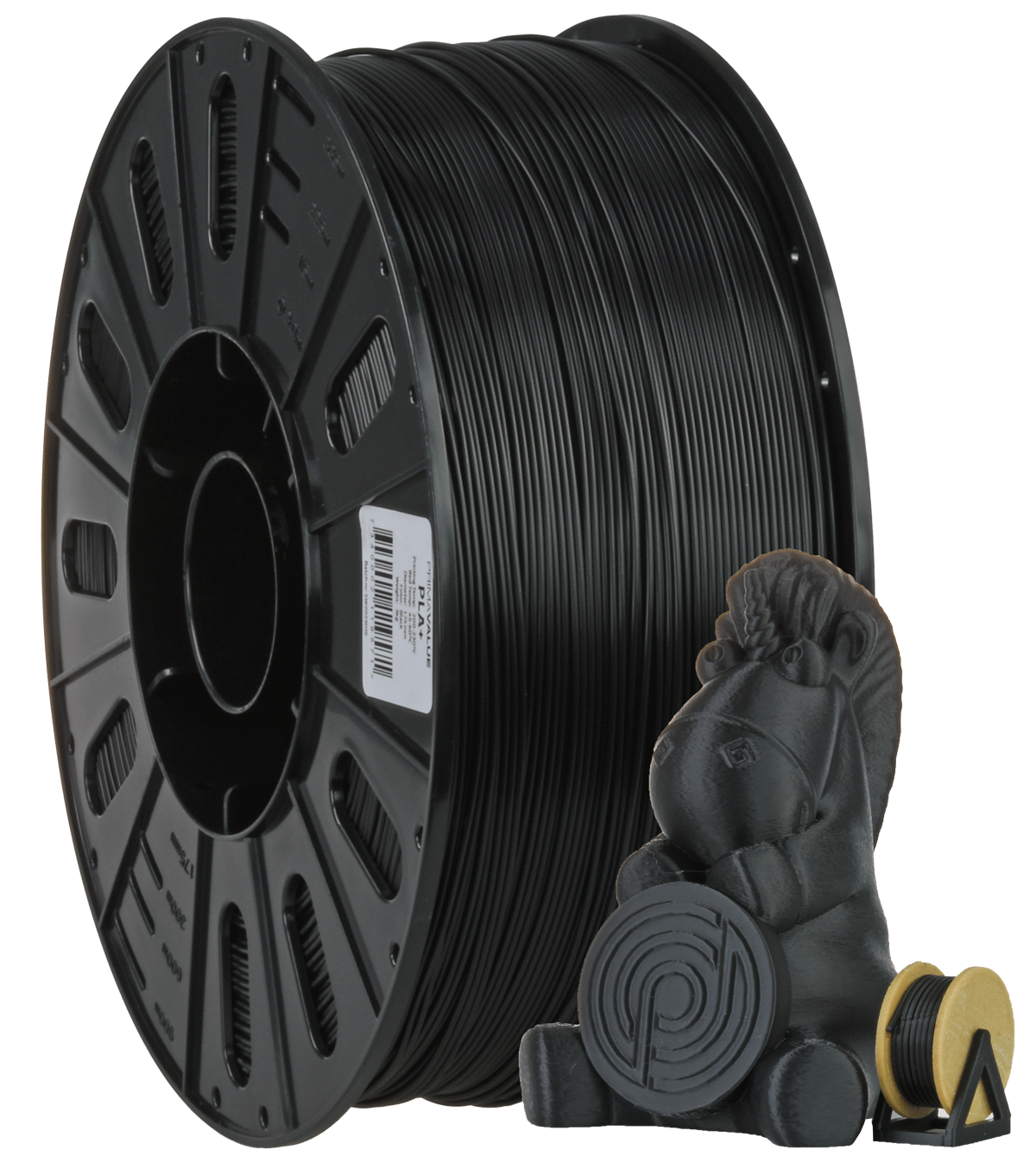 PrimaValue PLA+ (Black/Musta) - 3kg Suurrulla