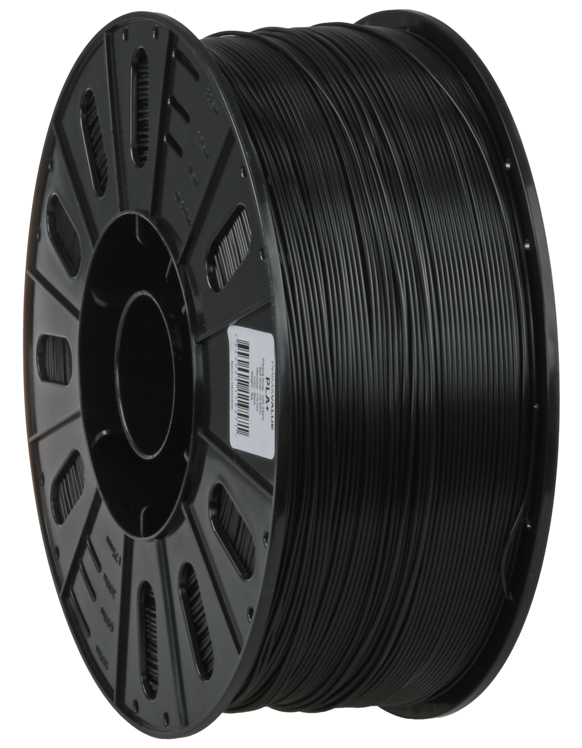 PrimaValue PLA+ (Black/Musta) - 3kg Suurrulla