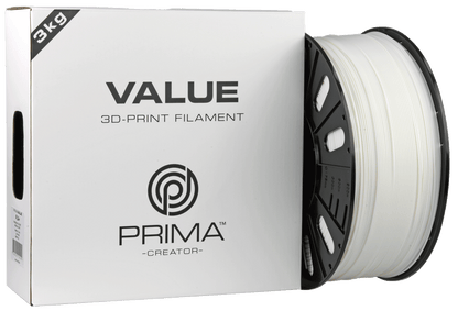 PrimaValue PLA+ (White/Valkoinen) - 3kg Suurrulla