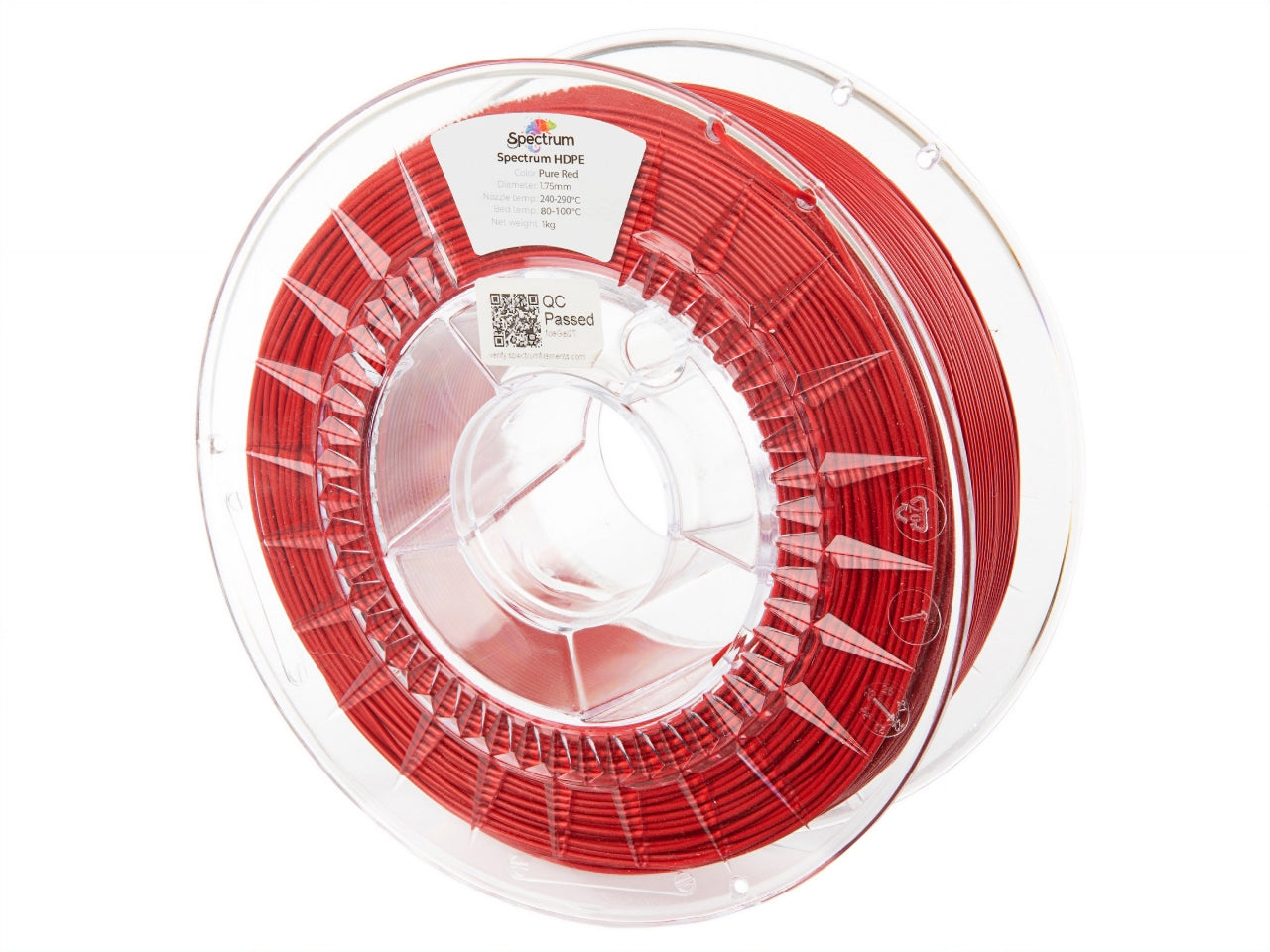 Spectrum HDPE 1.75mm PURE RED 1kg