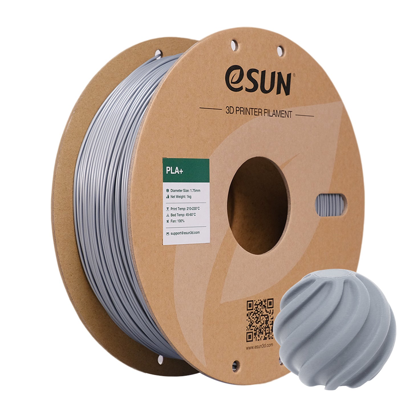 eSUN PLA+ (Silver S1) - 1.75mm - 1kg