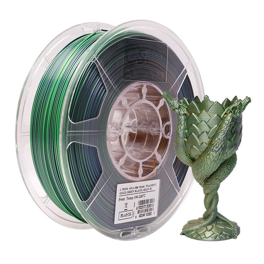 eSUN ePLA-Silk Mystic Kolmivärinen - Kulta-Vihreä-Musta - 1.75mm - 1kg