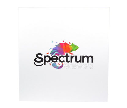 Spectrum-pakkauksen etupuoli, jossa Spectrum Premium Filament for 3D Printing -logo