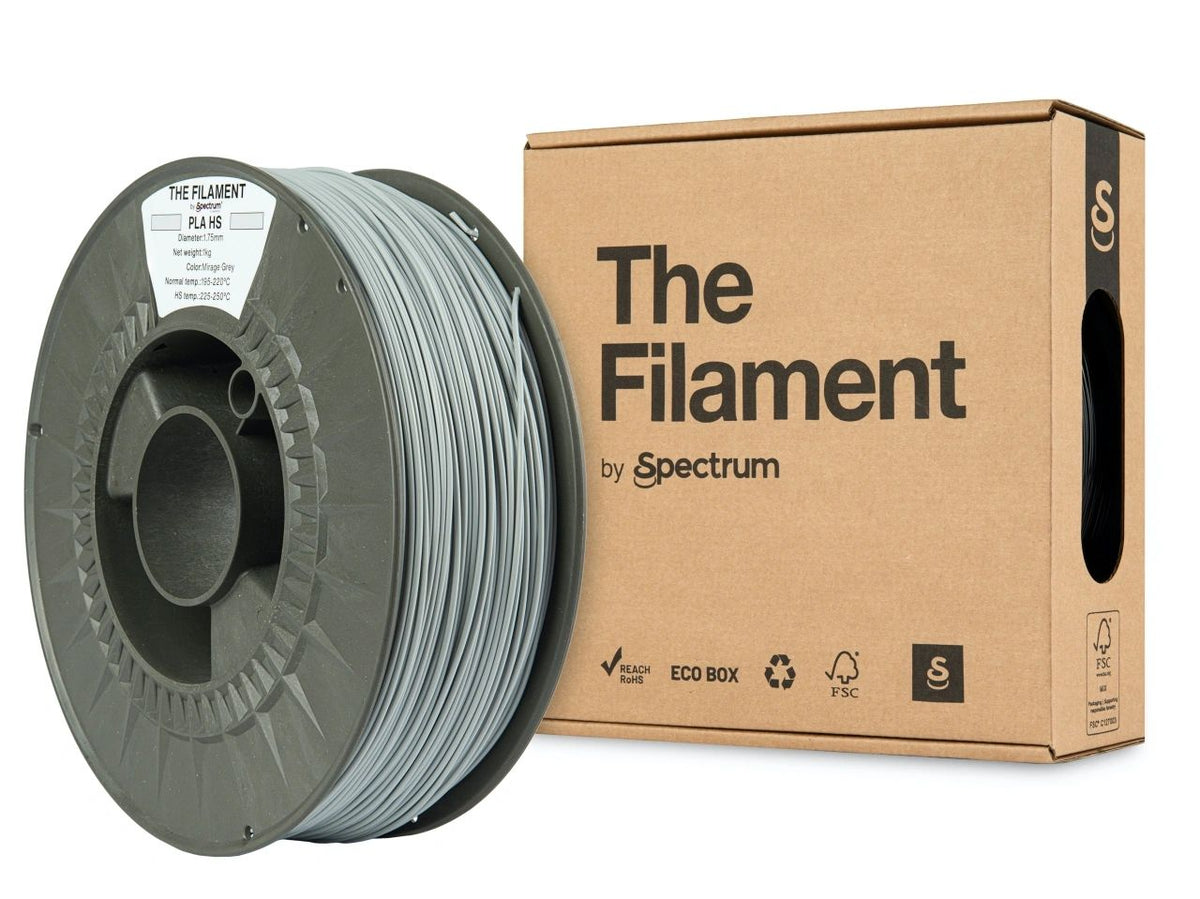 The Filament PLA HS 1.75mm 1kg Sammaleenharmaa, filamenttikela