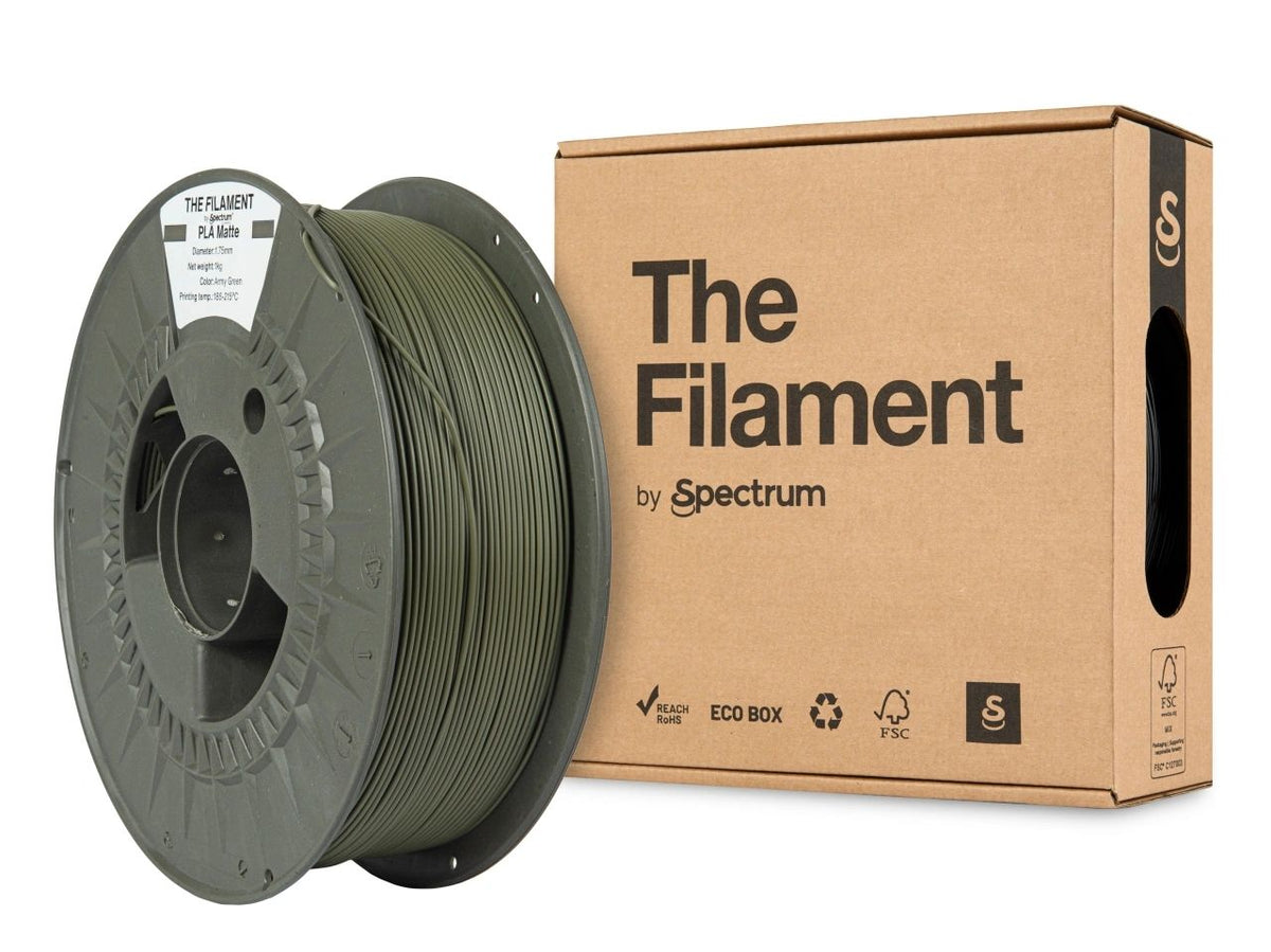 The Filament PLA Matte 1.75mm 1kg Armeijanvihreä, filamenttikela
