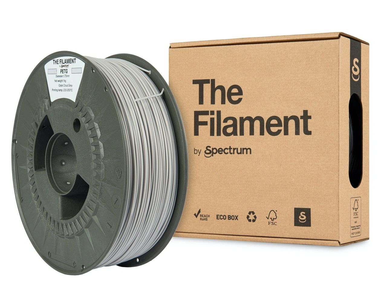 The Filament Petg 1 75Mm 1Kg Pilvenharmaa - SB3DWorks