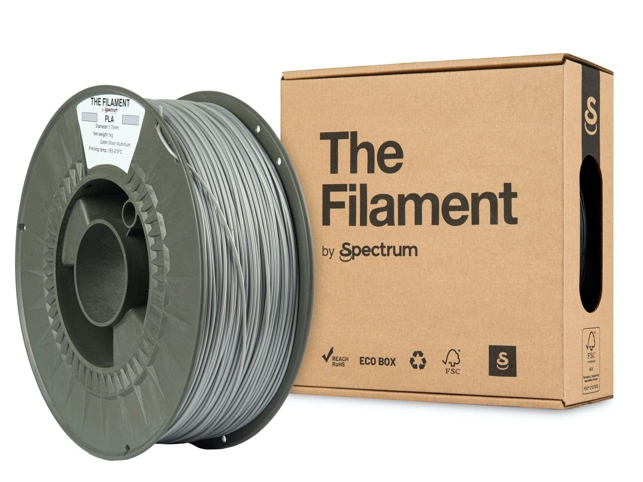 The Filament Pla 1 75Mm 1Kg Alumiininhopea - SB3DWorks