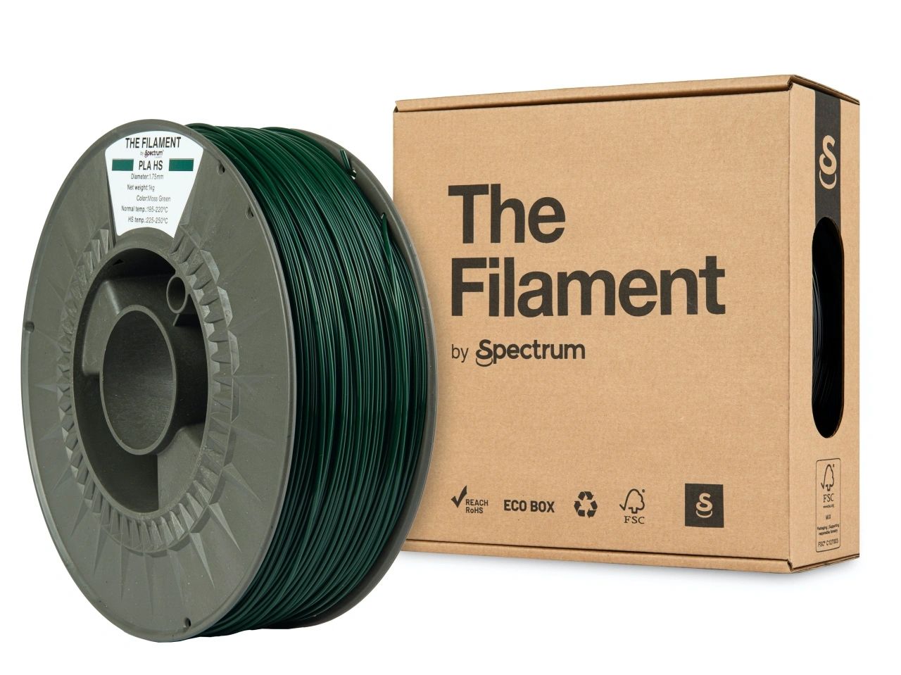 The Filament Pla Hs 1 75Mm 1Kg Sammaleenvihrea - SB3DWorks