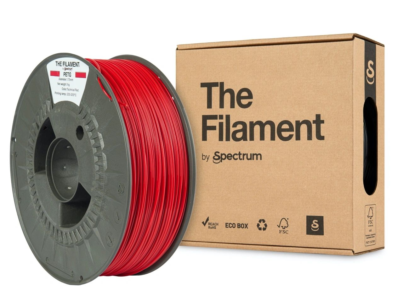 The Filament Petg 1 75Mm 1Kg Tekninen Punainen - SB3DWorks
