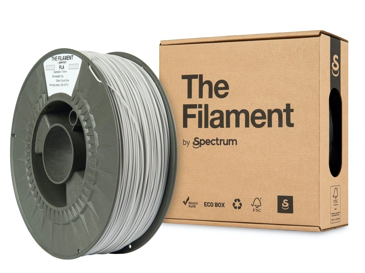 The Filament Pla 1 75Mm 1Kg Pilvenharmaa - SB3DWorks
