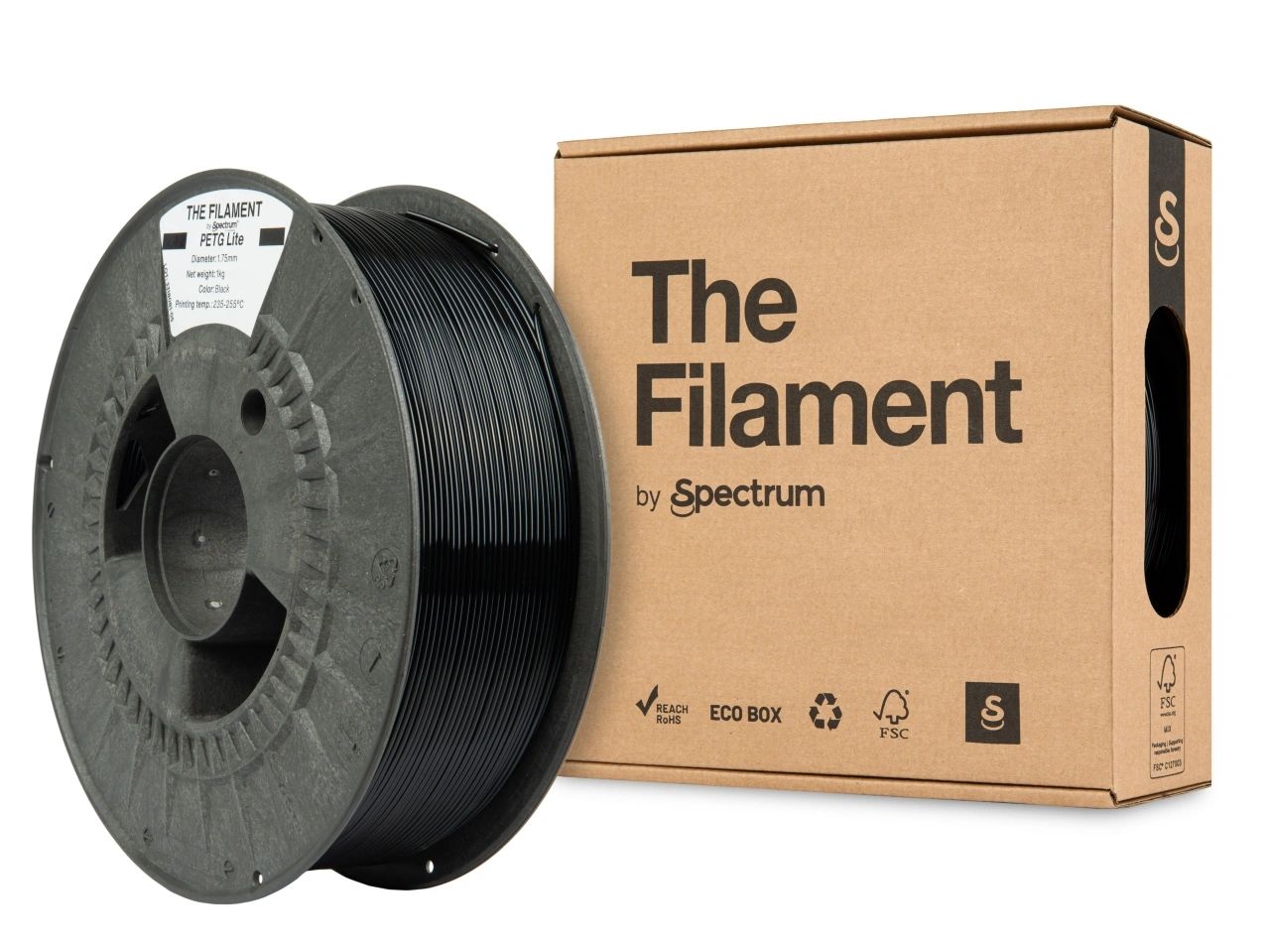 The Filament Petg Lite 1 75Mm 1Kg Musta - SB3DWorks
