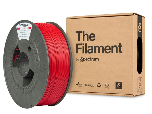 The Filament ASA 1.75mm 1kg - Puhdas Punainen